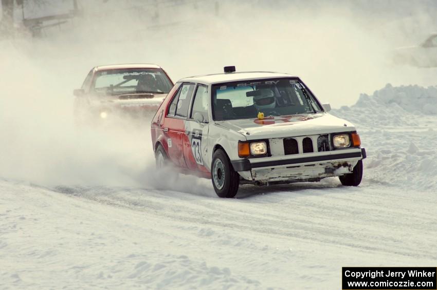 Dave Kapaun's Dodge Omni and the Jay Luehmann / Mark Utecht Subaru Impreza