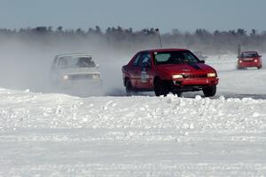 The Chad Reinhofer / Jason Lindell / Cody Reinhofer Plymouth Sundance and Dick Nordby / Josh Vogesver VW Rabbit