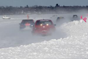 Chris Orr / Terry Orr Mazda 323GTX leads the Mark Utecht / Tom Fuehrer Subaru Impreza