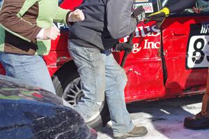 Mark Utecht / Tom Fuehrer Subaru Impreza sports damage.