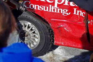 Mark Utecht / Tom Fuehrer Subaru Impreza sports damage.