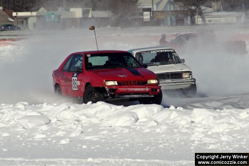 Chad Reinhofer / Jason Lindell / Cody Reinhofer Plymouth Sundance and Dick Nordby / Josh Vogesver VW Rabbit