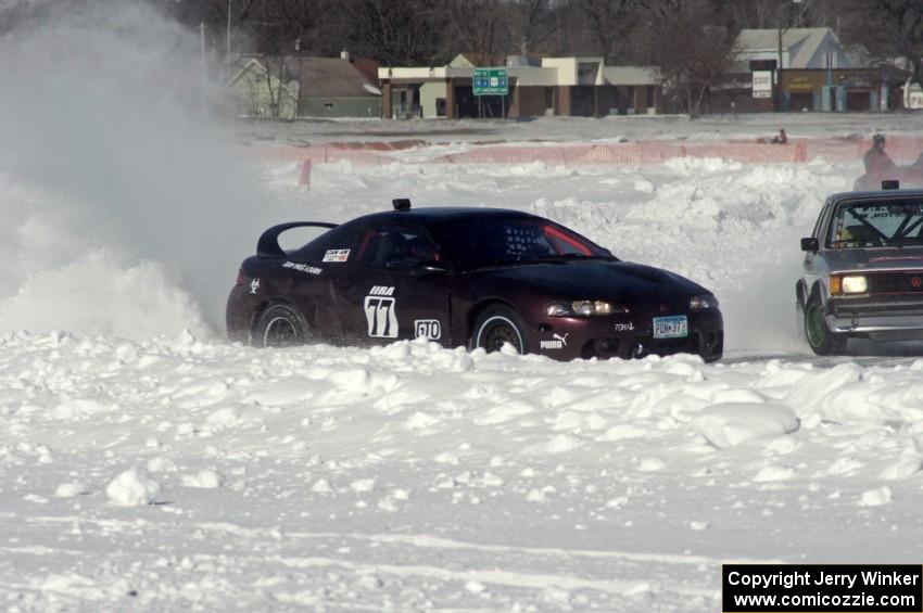 Pete Weber's Mitsubishi Eclipse and Bucky Weitnauer's VW Rabbit