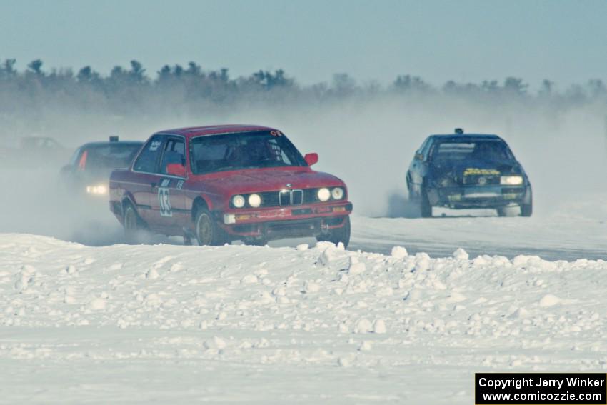 Pete Tavenier / Bruce Powell BMW 318i, Pete Weber's Mitsubishi Eclipse and Brian Lange / Ron Johnson VW Corrado