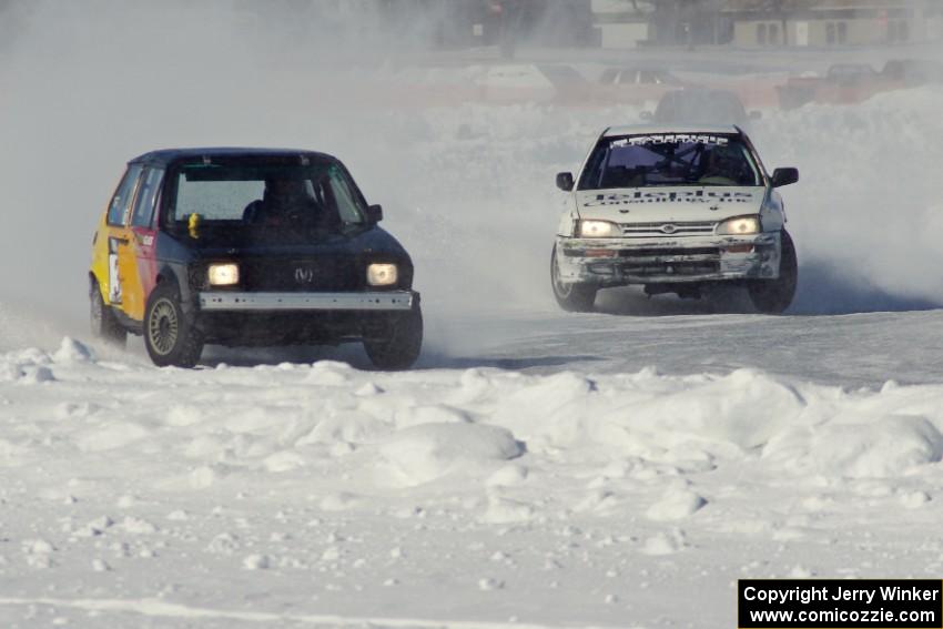 Bill Nelson / Matt Bjorge VW Rabbit and Brent Carlson / Kevin Beck Subaru Impreza