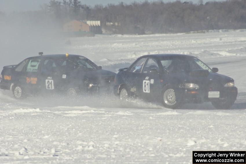 Tim Stone / Dan Gervais / Ryan Rose Subaru Impreza and Ty Saiki / Pete Forrey / Mike Ehleringer VW Passat