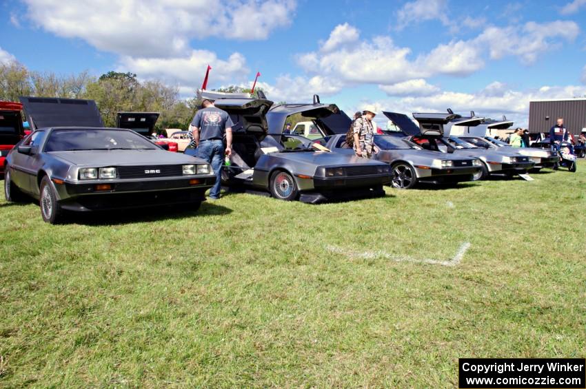 FIVE DeLorean DMC-12s