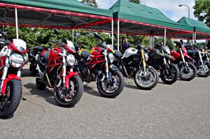 Italian motorcycles all in a row