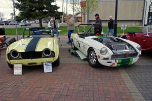 Triumph TR-4 and MGB racecars