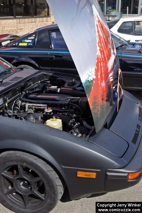 Mazda RX-7 modified with a Nissan engine