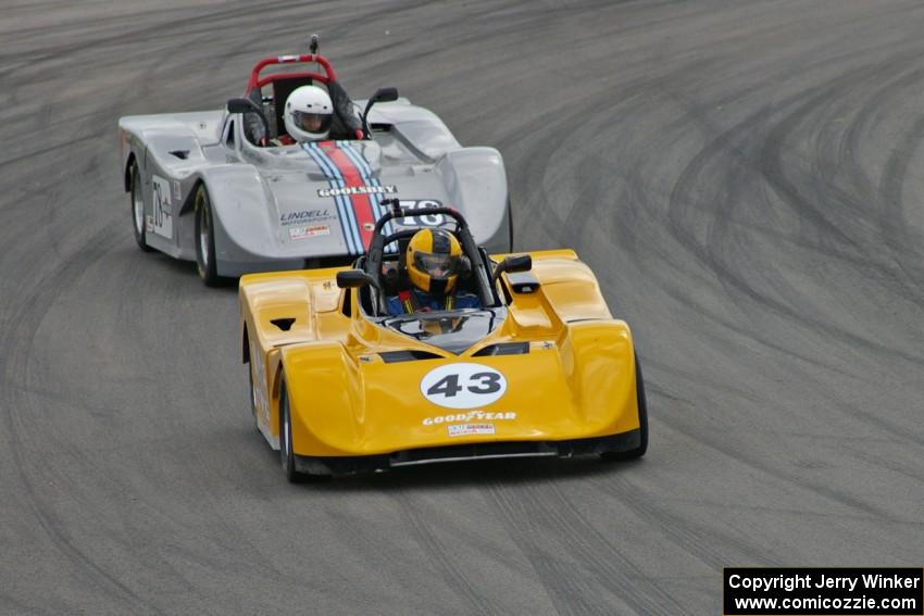 Mark Kauffman and Robyn Goolsbey during the Spec Racer Ford race