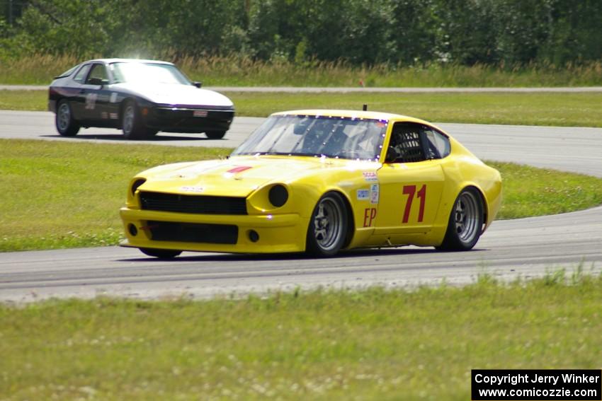 Tim Homes's E Production Datsun 280Z and Randy Van de Loo's ITS Porsche 944