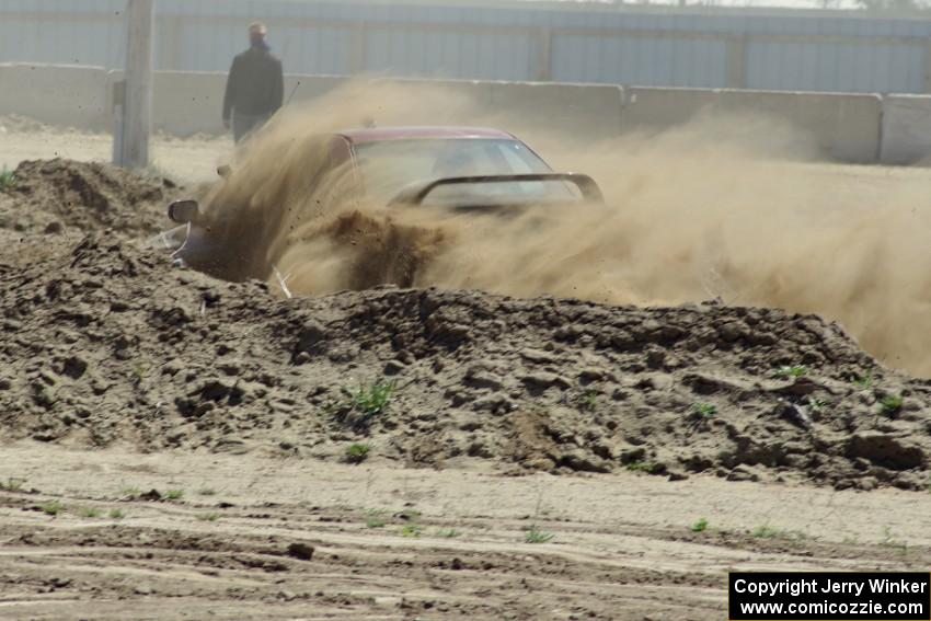 Chuck Johnson's PA Subaru Impreza throws up a cloud of dust