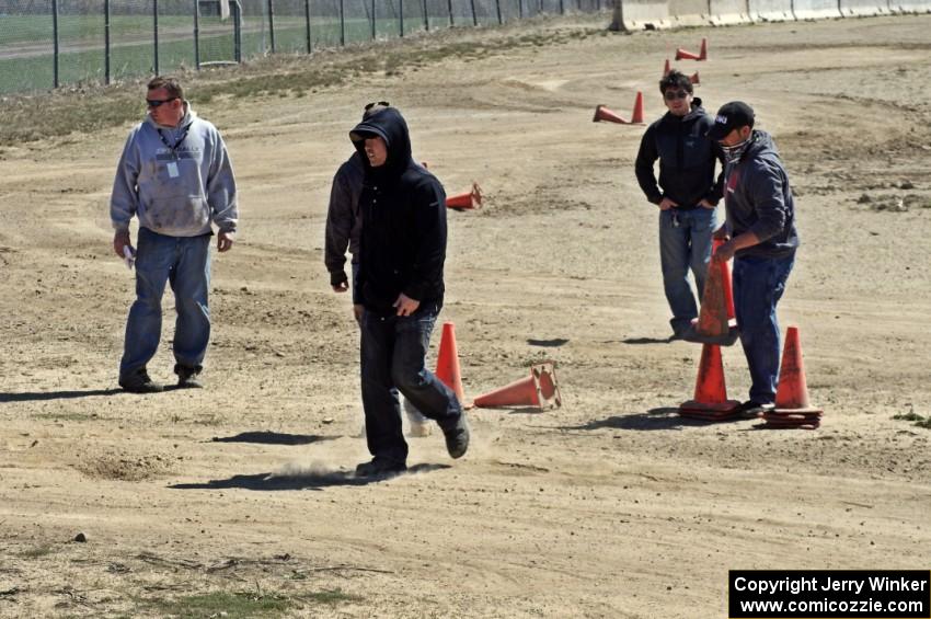 The course is changed after the second set of runs.