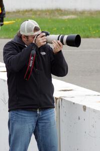 SCCA/LOL photographer Mike Baloga takes shots from turn 13