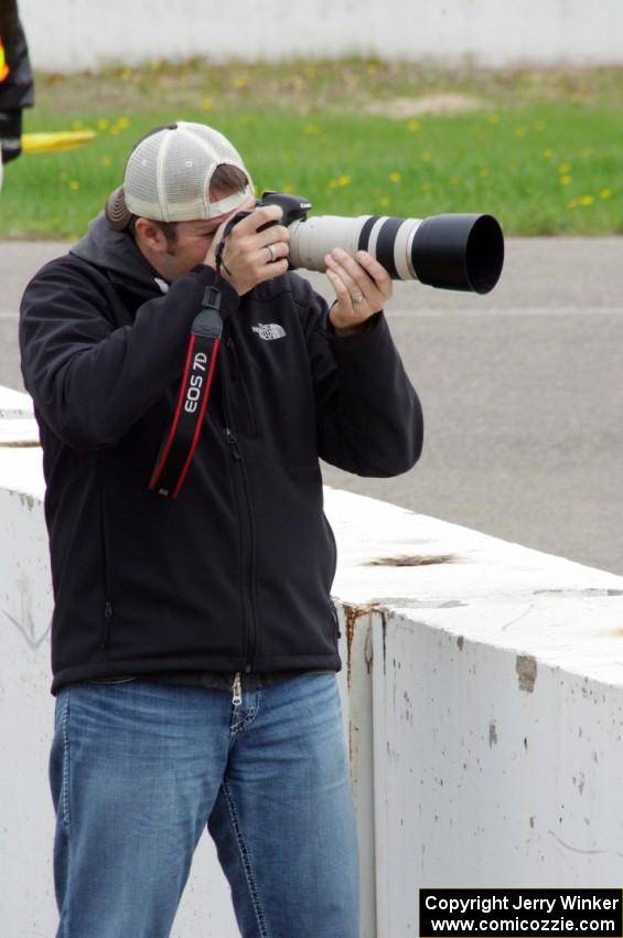 SCCA/LOL photographer Mike Baloga takes shots from turn 13