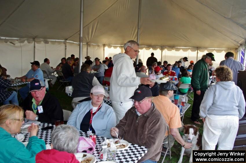 Dinner for the LOL workers at Brainerd International Raceway