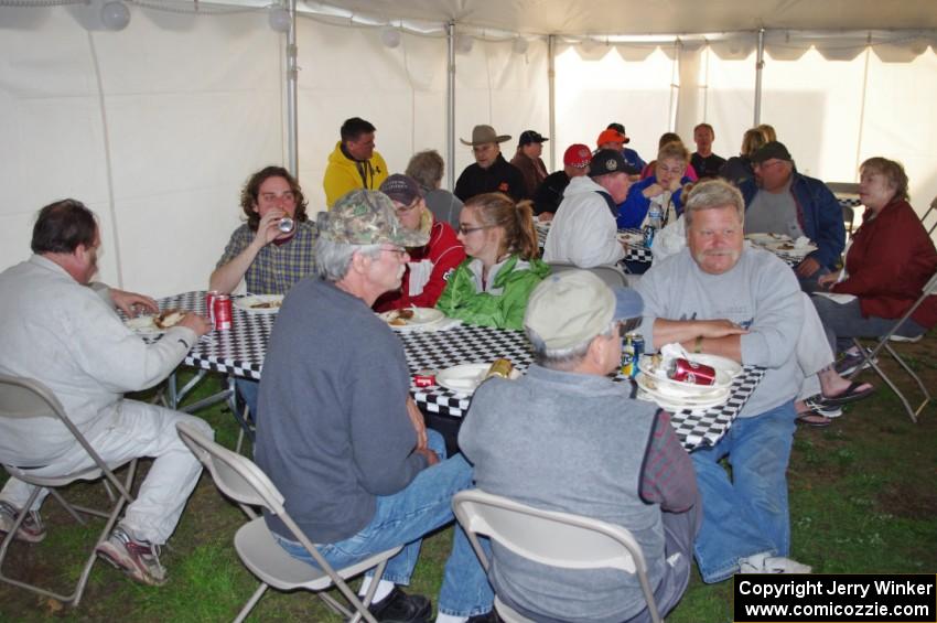 Dinner for the LOL workers at Brainerd International Raceway