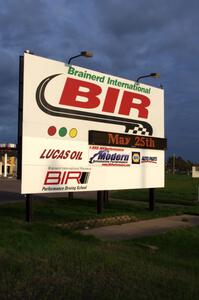 The BIR sign outside the front gate on Hwy. 371