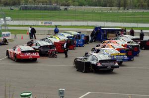 The field lined up to go out for qualifying.