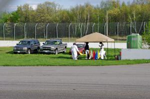 Corner workers at turn 10