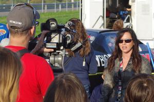 Kristi Copham does a quick post-race report after the awards ceremony.