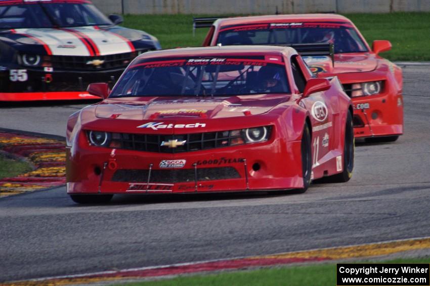 Cameron Lawrence's, Tom Sheehan's and Britt Casey's Chevy Camaros