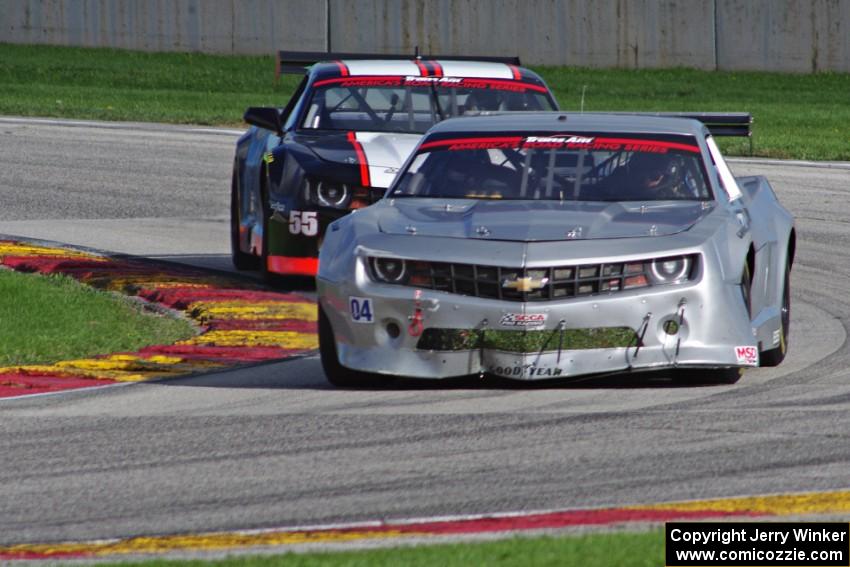 Kurt Roehrig's Chevy Camaro and Britt Casey's Chevy Camaro