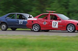 Flying Circus BMW E36 and Mayhem Racing Honda Civic