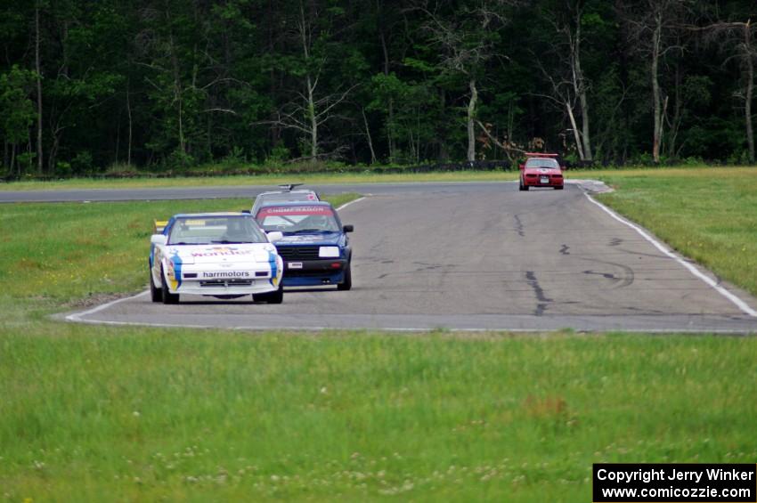 Team Shake and Bake Toyota MR-2, Flyin' Eagles VW GTI, North Star Chump Car - NSCC BMW 318i and Flying Circus BMW E36