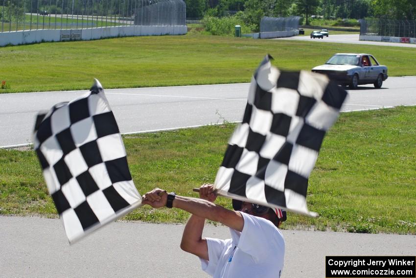 Bare Metal Racing Nissan Sentra takes the checkered.