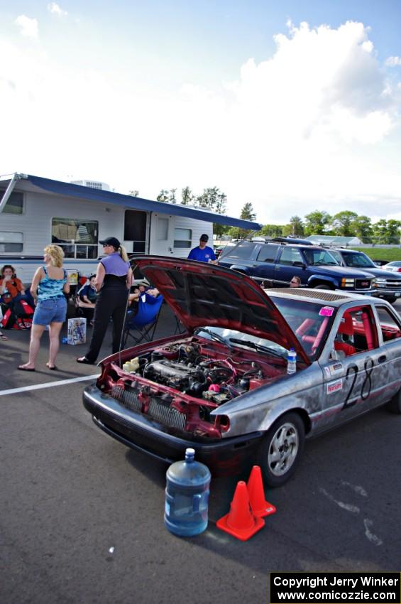 Bare Metal Racing Nissan Sentra after the race