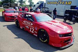 Pete Halsmer's Chevy Camaro and Cameron Lawrence's Chevy Camaro