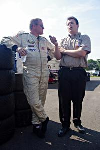 Bob Stretch is interviewed after his qualifying attempt.