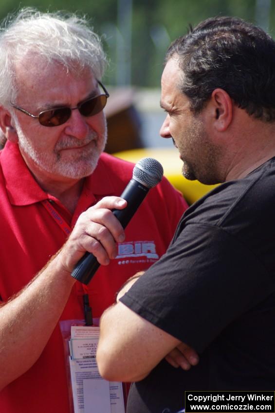 Tony Ave is interviewed prior to qualifying.