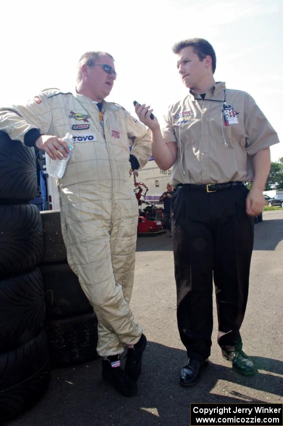 Bob Stretch is interviewed after his qualifying attempt.