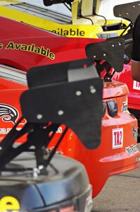 The Fix Rim Chevy Camaros in the paddock after the race on Saturday.