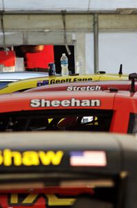 The Fix Rim Chevy Camaros in the paddock after the race on Saturday.