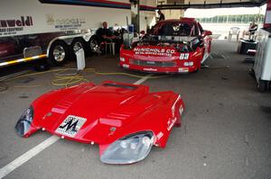 Amy Ruman's Chevy Corvette after the first race on Saturday.