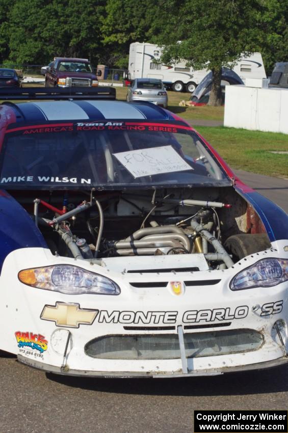 Mike Wilson's Chevy Monte Carlo was up for sale in the paddock.