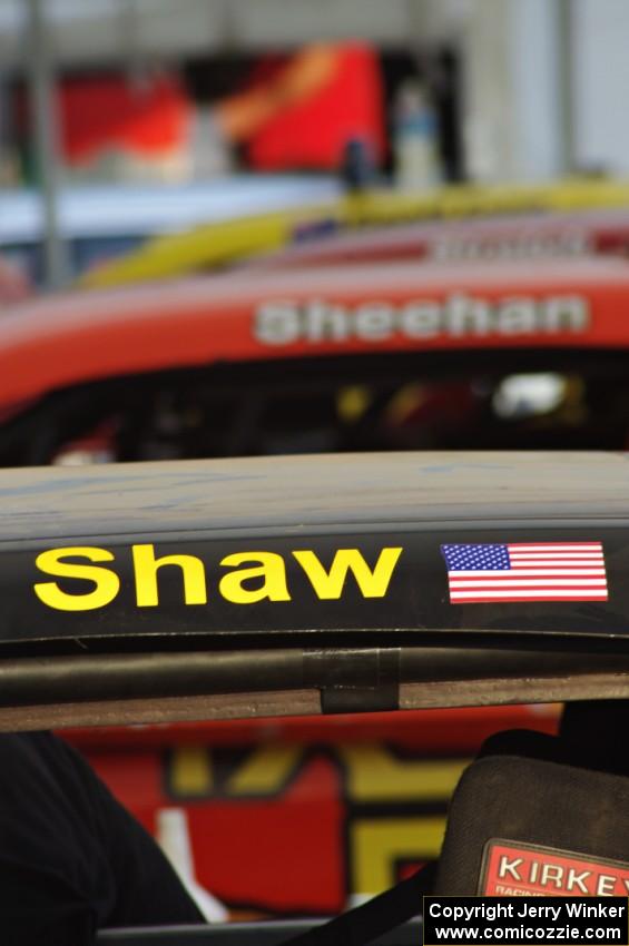 The Fix Rim Chevy Camaros in the paddock after the race on Saturday.