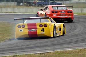 Tony Ave's Chevy Corvette after having brake lock up in turn 4.