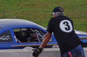 Matt Crandall's Ford Mustang was a DNF with a blown tire.