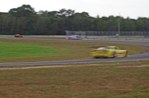 First through third with only a few laps left: the Chevy Corvettes of Amy Ruman, Simon Gregg and Doug Peterson