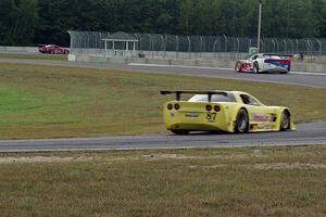 First through third with only a few laps left: the Chevy Corvettes of Amy Ruman, Simon Gregg and Doug Peterson
