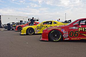 Fix Rim Chevy Camaros lined up after the race