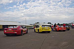 Fix Rim Chevy Camaros lined up after the race