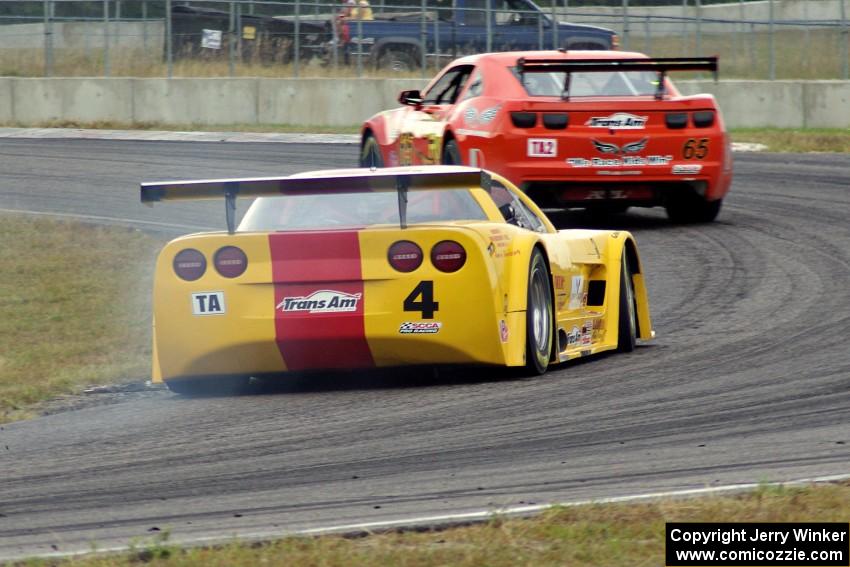 Tony Ave's Chevy Corvette after having brake lock up in turn 4.