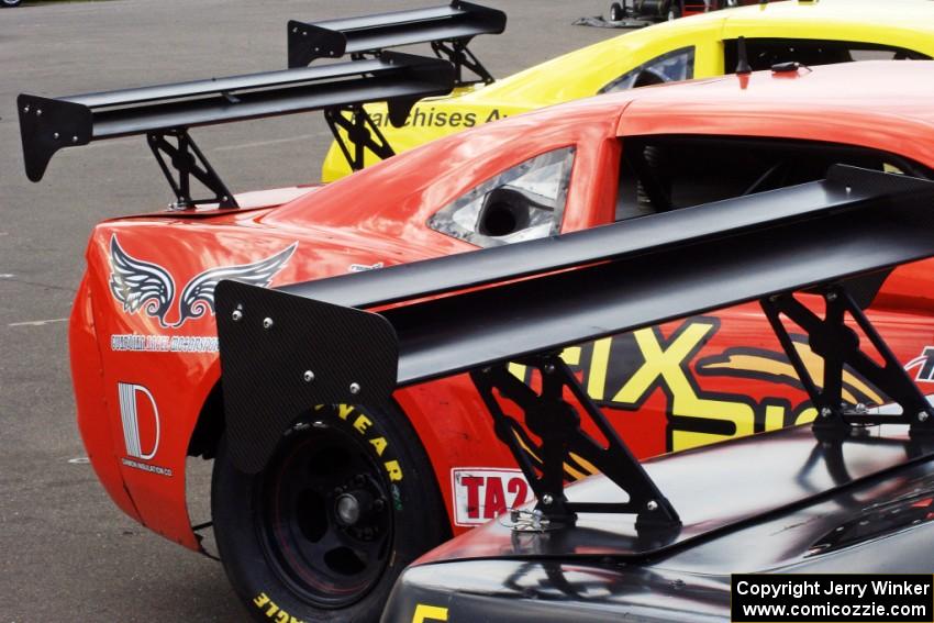 Three of the Fix Rim Chevy Camaros. Front to back) Mel Shaw, Tom Sheehan and Geoff Fane