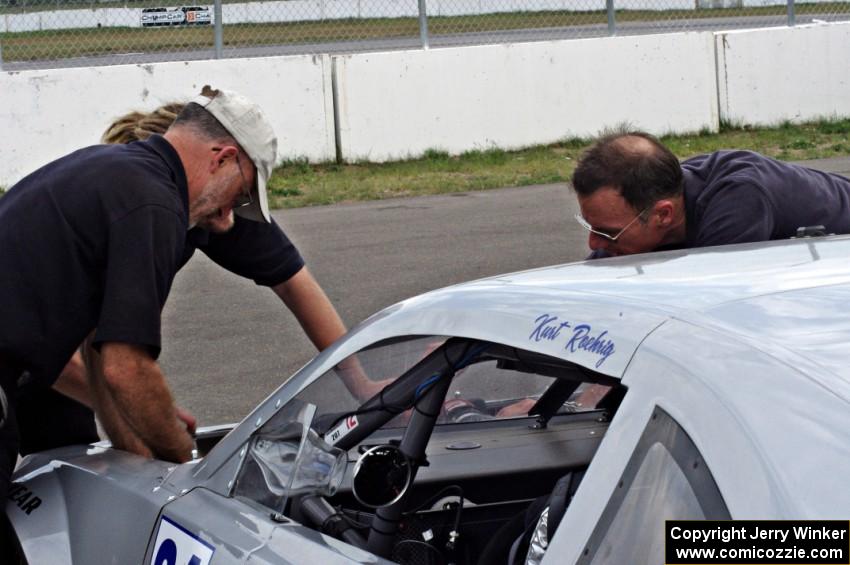 Kurt Roehrig's Chevy Camaro after the second race on Sunday.